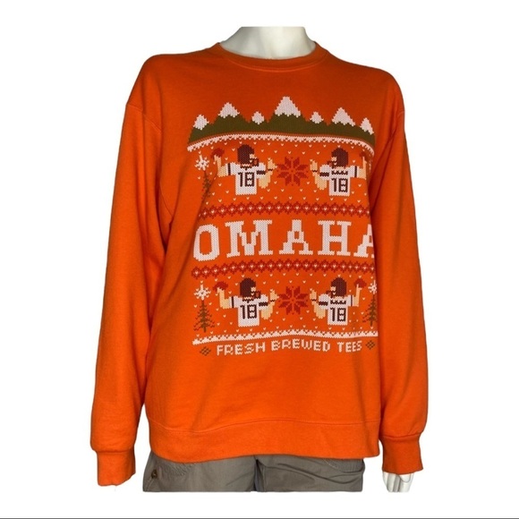 Fresh Brewed Tees Omaha Football Sweatshirt Sz L - Picture 1 of 5